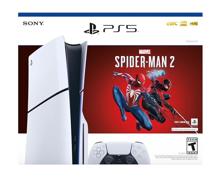 PS5 SLIM Versión Disco 1TB - Spider-Man 2 Bundle – Soporte Consolas CR