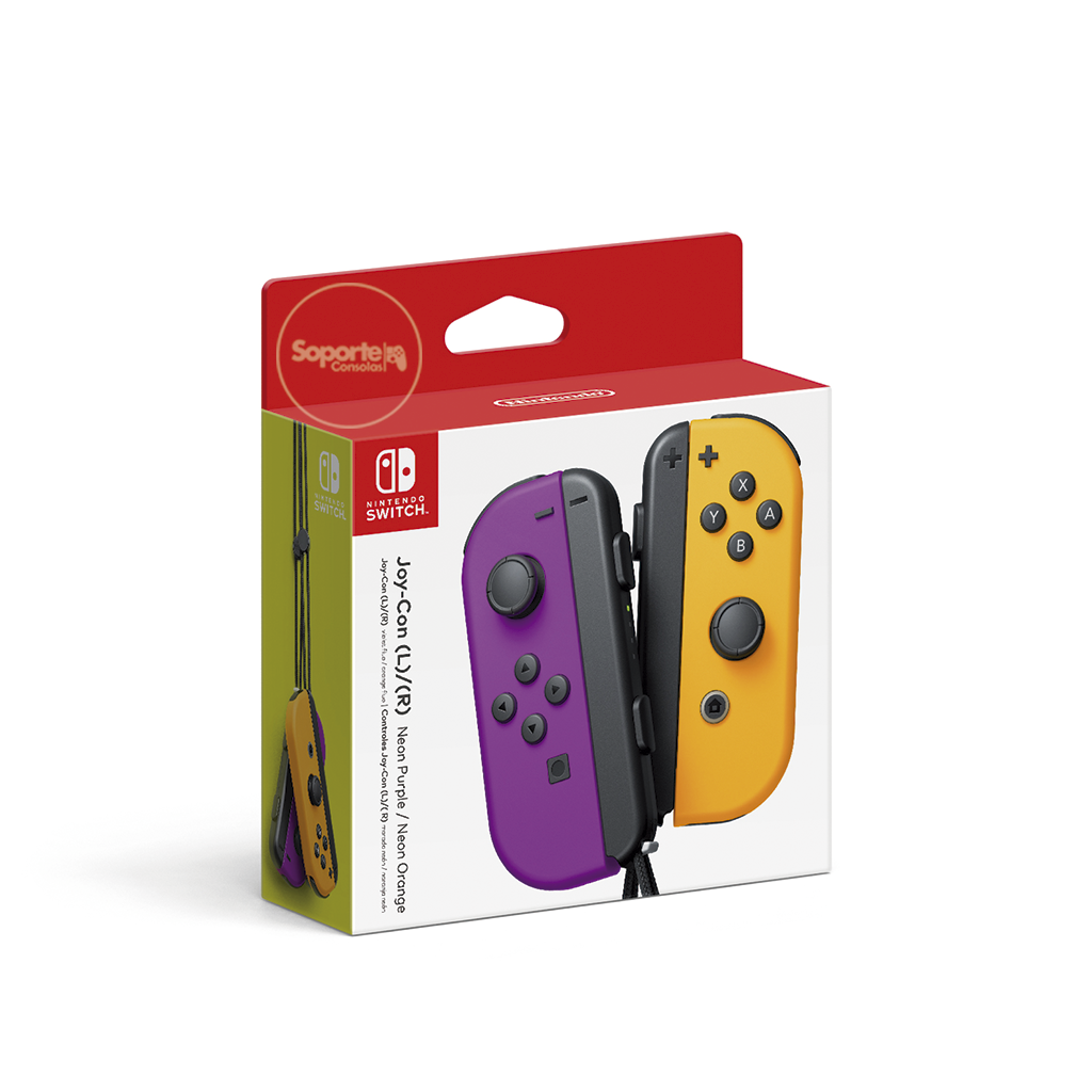 Nintendo Switch グリーン/オレンジ Joy-Con Controles Joycon (L-R) | Morado-Naranja Nintendo Switch – Soporte