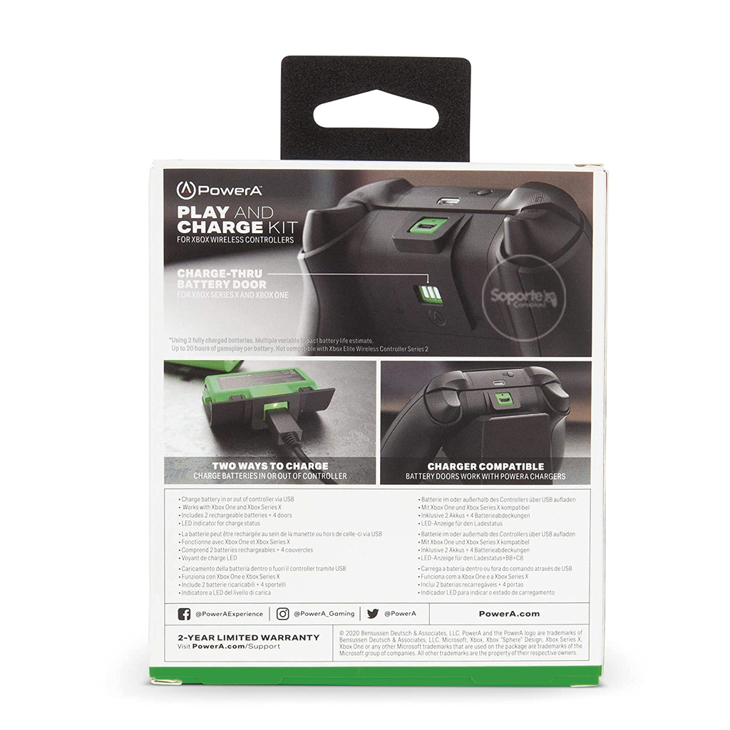 Batería recargable para Xbox One/Xbox Series X|S, 4 baterías de 3600 mWh,  controlador de Xbox One, baterías de control de la serie Xbox con estación