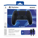 Control PS5 Dualsense Negro Medianoche & Cable USB para PC