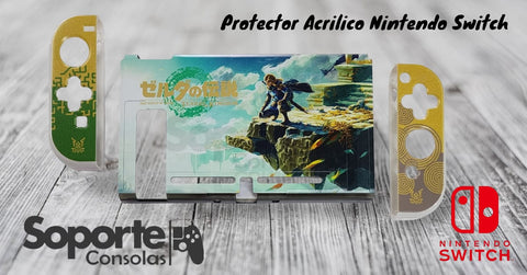 Protector Acrílico  Zelda TOK 3  para Nintendo Switch V1 V2