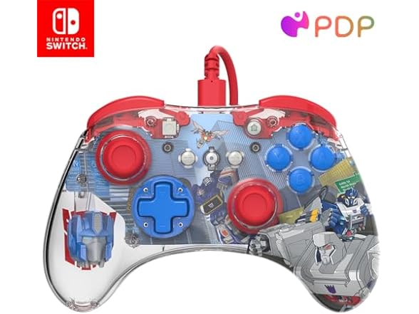 Control Pro con Cable para Nintendo Switch PDP Diseño Tranformers