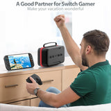 Estuche Nintendo Switch 2 mediano Negro con zipper rojo - NS2
