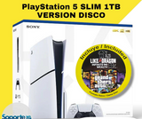 PS5 SLIM VERSION DISCO 1TB con 2 Juegos (GTA5 + Like a Dragon)