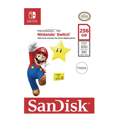 Tarjeta de Memoria Micro SD 256GB | SanDisk | Oficial Nintendo