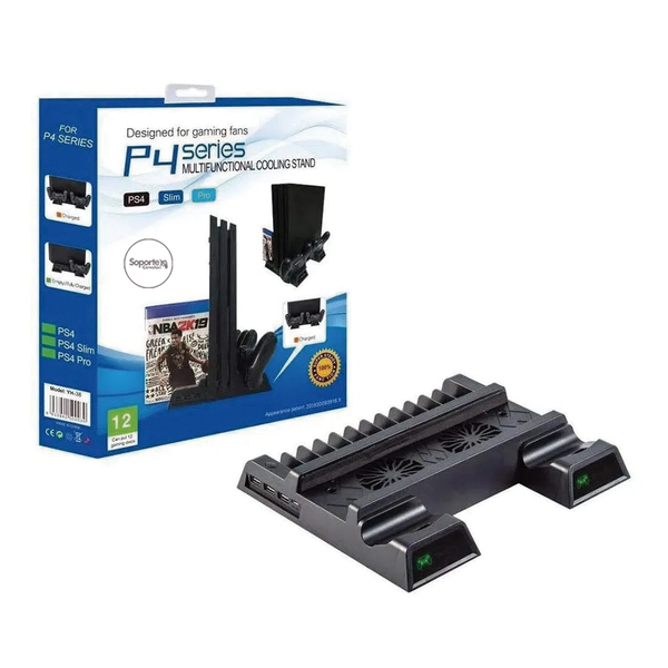 Soporte Base Stand 7 En 1 Para Ps4 / Ps4 Slim 4 Puerto USB con Ventilador -  LhuaStore – Lhua Store